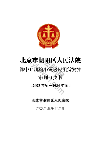 北京市朝阳区人民法院涉中介机构小额房屋租赁案件审判白皮书（2023-2024年度）（2025年12月）